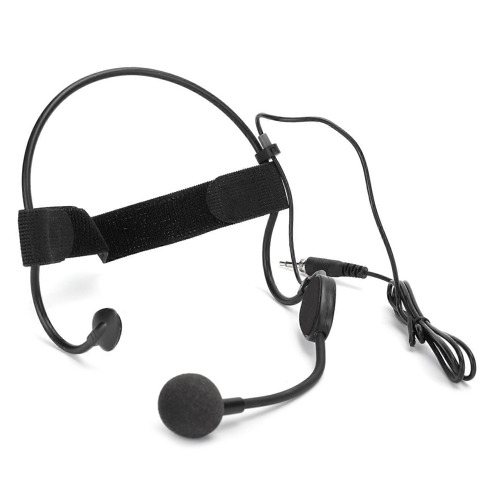 Mini Headband Wired Microphone 3.5MM Plug Ear Hook Condenser Mic for Performance Teaching