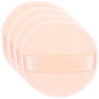 4 Stück runde Puderquaste, Make-up-Luftkissen-Schwammquaste, nicht fluoreszierend, Concealer, Foundation, Kosmetikquaste, Größe S