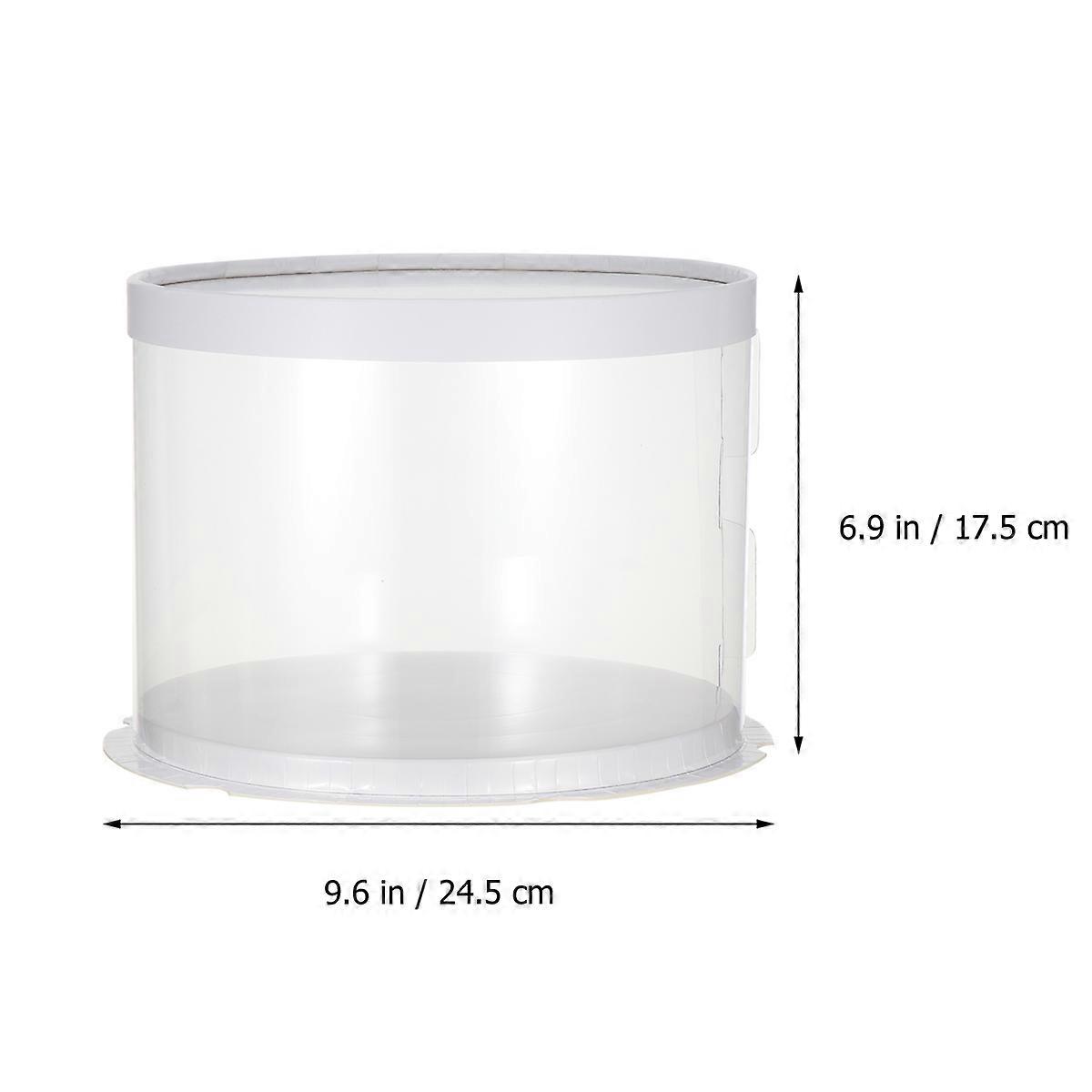 Round Gift Box Clear Cake Containers Cake Packaging Boxes Clear Container Lid Plastic Cake Box