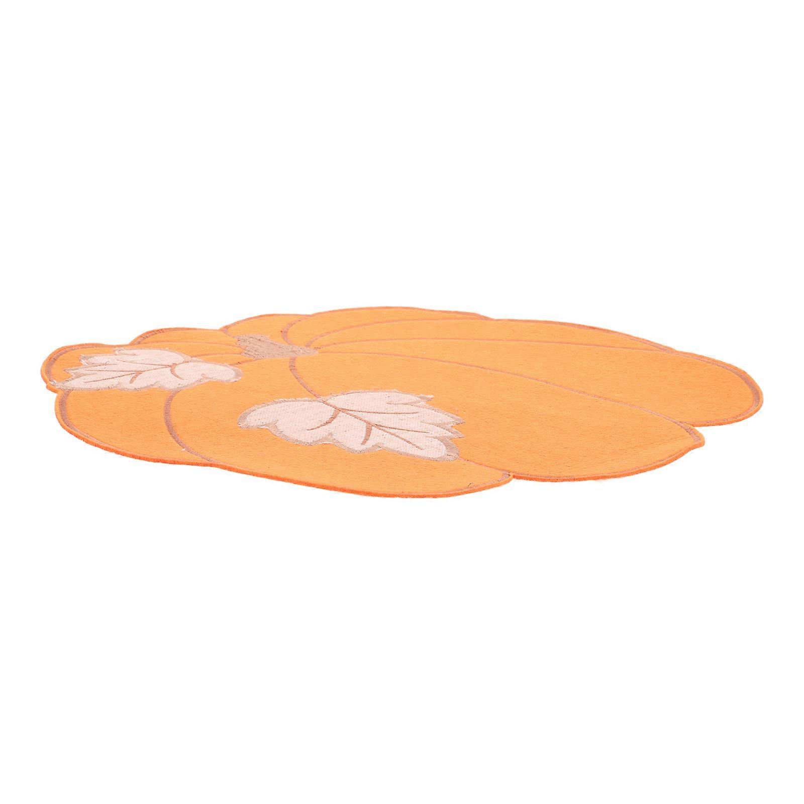 Embroidered Pumpkin Table Mat for Table Use Halloween Decoration