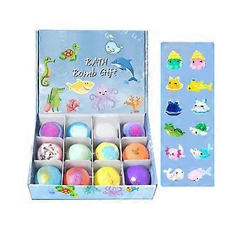 12Packs Of Children's Bath Bombs Natural Organics Bubble Bath Bombs In Bath Toys For Girls And Boys Birthday Presents For Children bath bombs