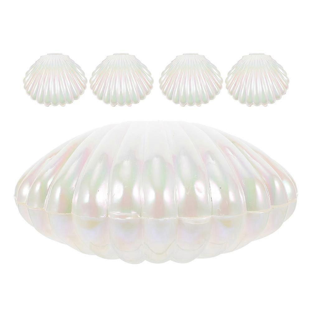 Sugar Candy Seashell Candy Boxes for Party Use 5Pcs White Shell Storage PC