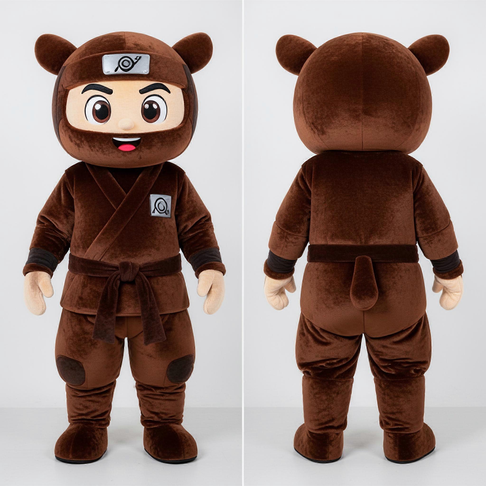 MASTICOT Brown Stealthy Ninja Mascot