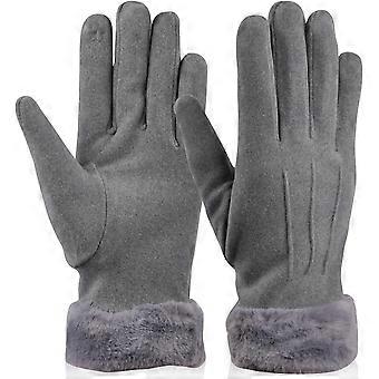 SZTXJ Mulheres Inverno Luvas Quentes Touch Screen Luvas Mulheres Inverno Quente Velo Térmico Luvas de Texto para Esqui Condução Jogging Ciclismo