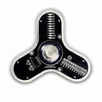 LED Fidget Spinner DIY Kit, Three Lobe Digital Gyro Electronic Welding Set with Luminous Display