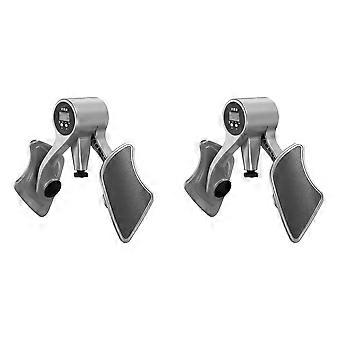 2X Pelvic Floor Muscle Trainer Exerciser 360 Rotating Baffle Hip Trainer Adjustable Thigh Leg Exercise Equipment--Gray
