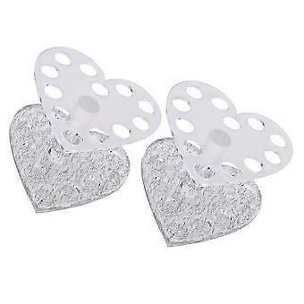 2 Pieces Silver Acrylic Nail Art Brush Holder 12 Hole Stand Organizer for Manicure Tools