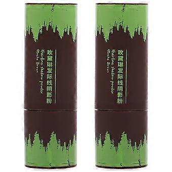 Hairline Shadow Powder Stick Hair Root Concealer for Women 2Pcs Brown