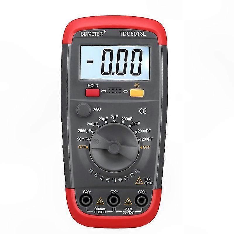 Capacitor Meter with LCD Display, Backlight, and Protective Case for Safe Measurements