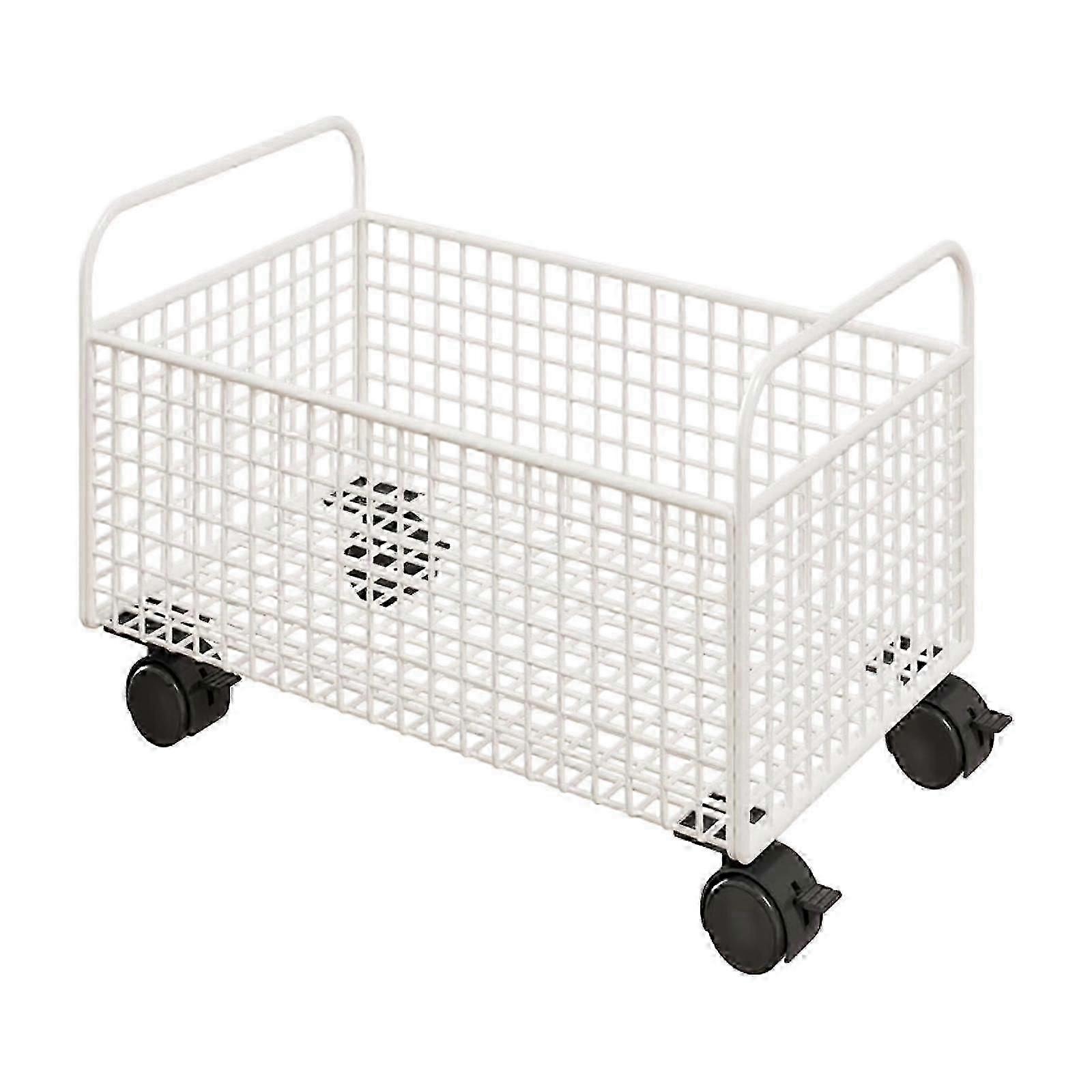 Rolling Book Cart Storage Bin Under Desk