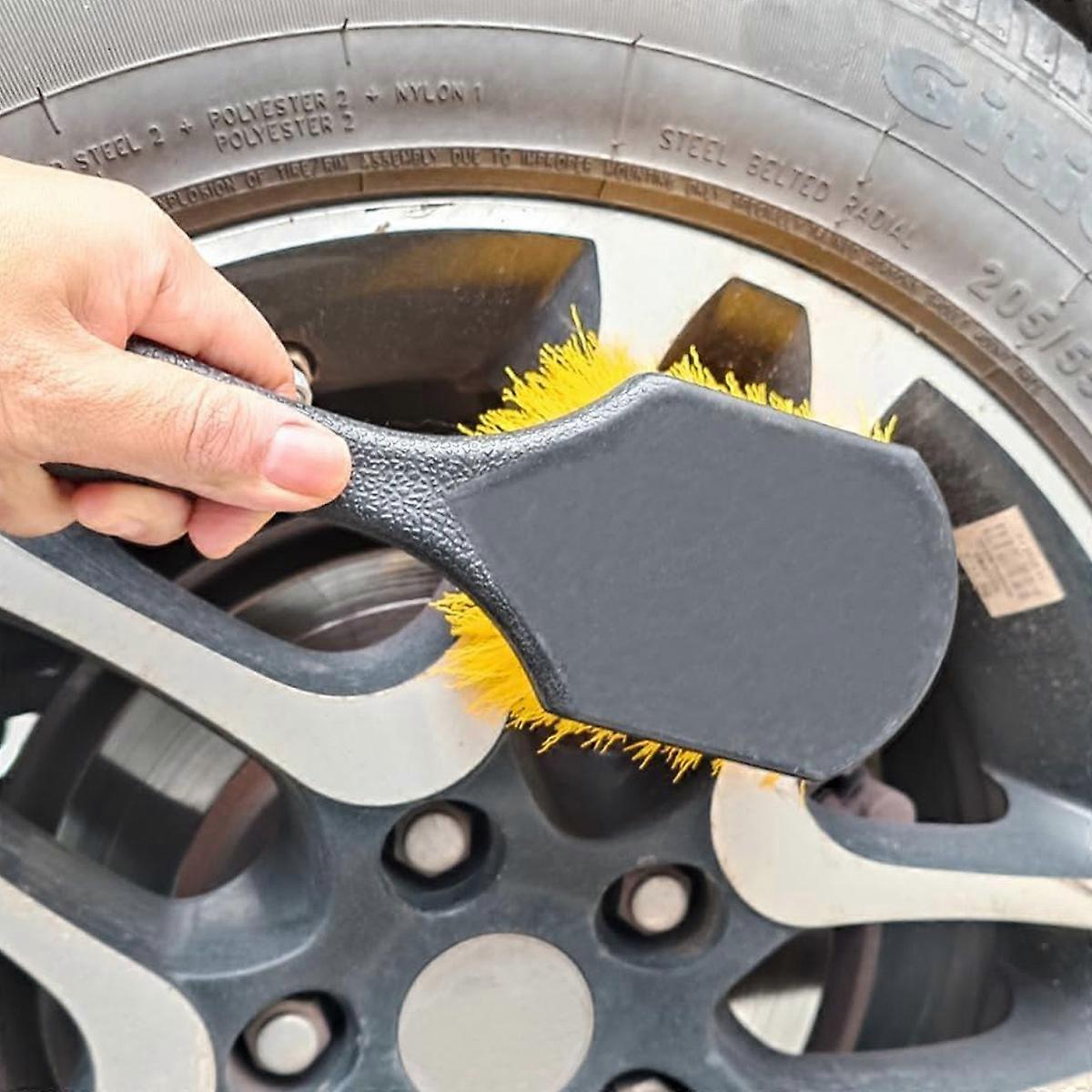 Versatile Soft-Bristle Wheel Cleaning Tool Ergonomic Reusable