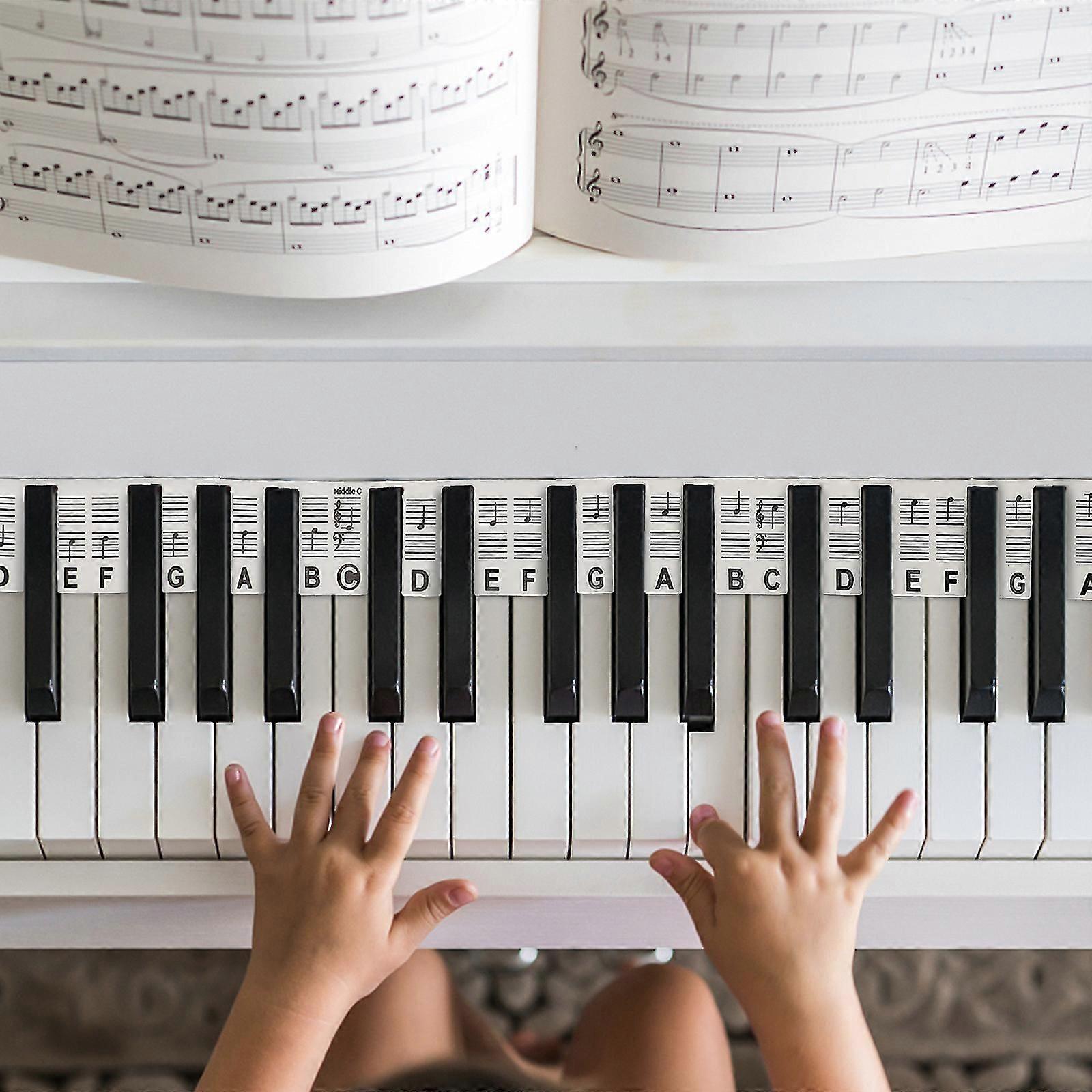 88 Key Piano Keyboard Notes Chart Beginner Finger Practice Guide Teaching Aid