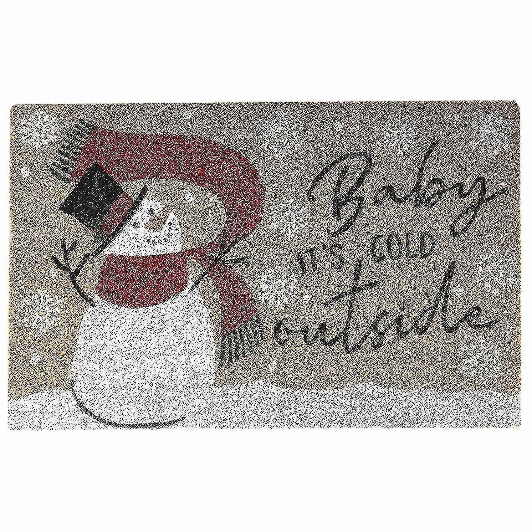 Christmas Doormat Patchwork Home Decoration Non-slip Doormats Mat (e)