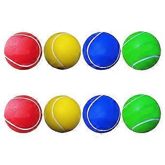 8pcs Creative Tennis Balls Practice Tennis Balls Sports PU Tennis Balls Playing Ball (2pcs Yellow, 2pcs Red, 2pcs Blue, 2pcs Green)-ckcy