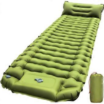 Camping luchtmatras groen - Comfortabel, snel op te blazen, lichtgewicht