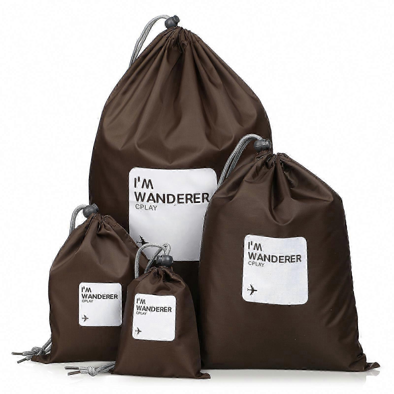 4-Piece Waterproof Nylon Storage Pouch Set