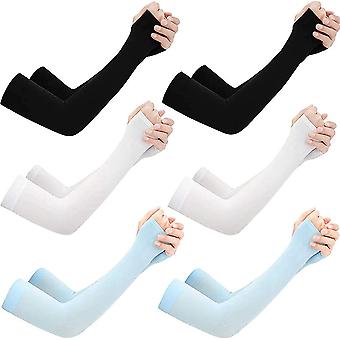 6 Paar UV Sonnenschutz Kühlarm Ärmel - Upf 50 Arm Cover für Männer Frauen Warme Ärmel Laufen Radfahren