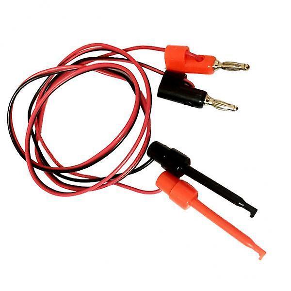 2xMultimeter Banana Plug to Test Hook Wire Cable for Electrical Testing 1M
