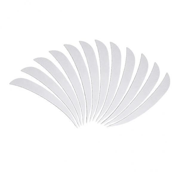4x12pcs 3 Zoll Bogenschießen Pfeil Truthahn Federn Befiederung Flügel Weiß