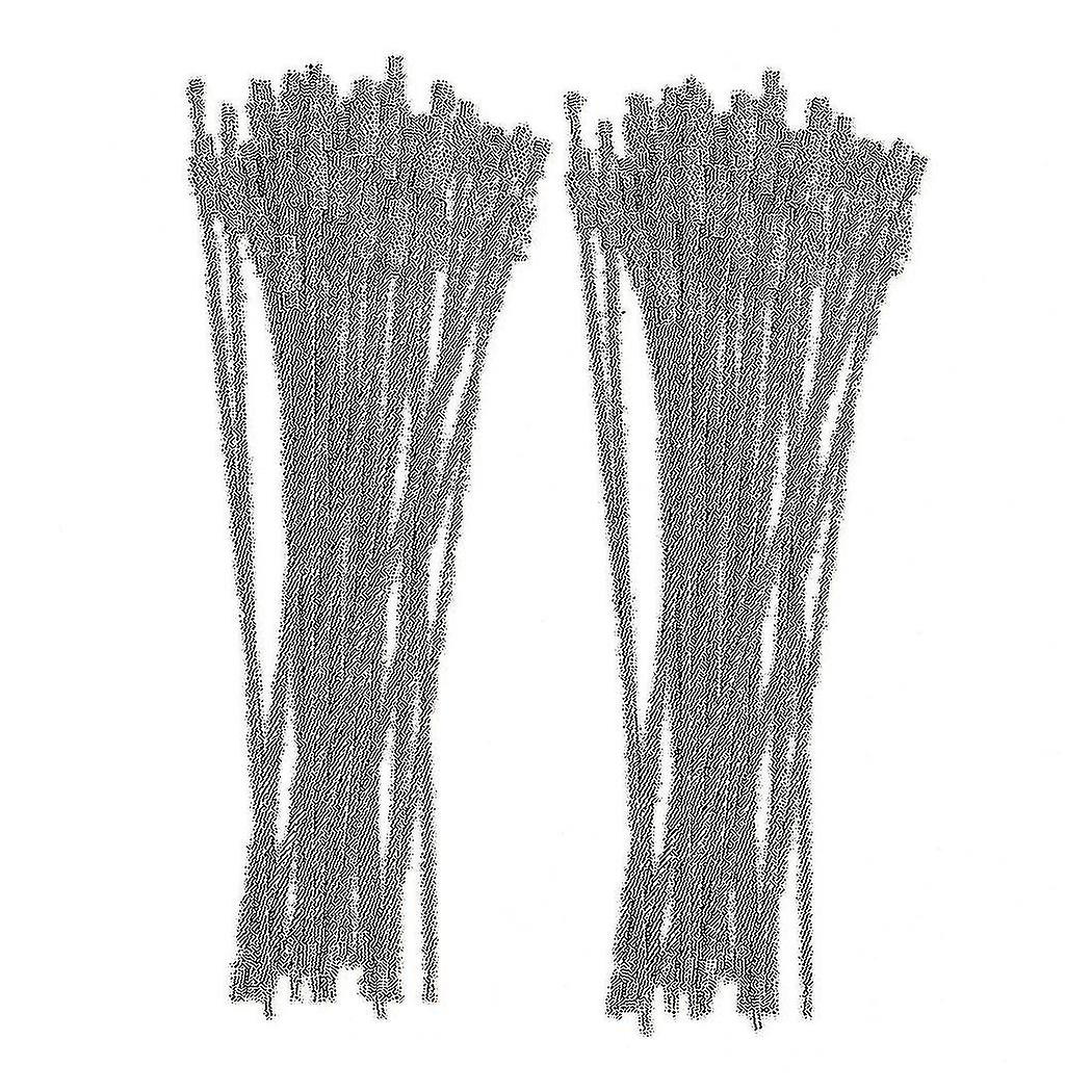 60pcs Stainless Steel Screw Locking Wire Keychain Cable Key Rings Outdoor Accessory