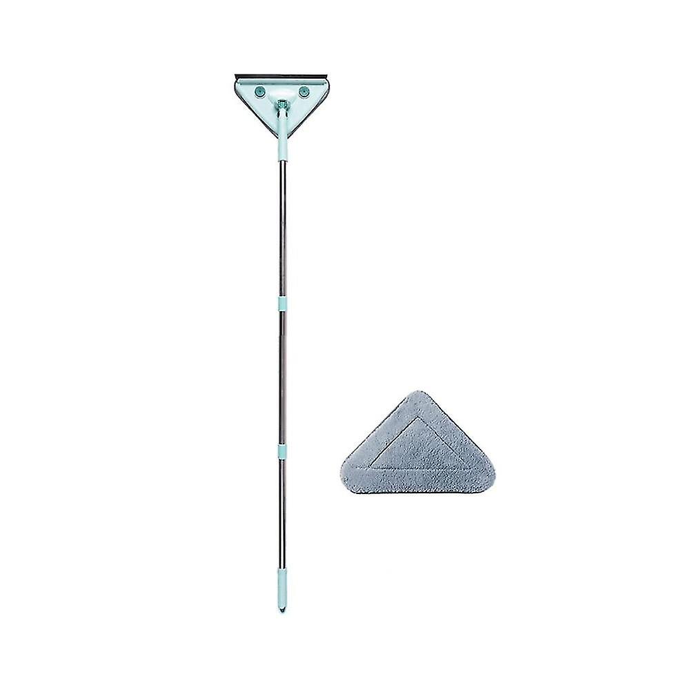 Triangle Shaped 360 Rotatable Adjustable Cleaning Mop, Long Handle Microfiber Dust Mop For Wall, C