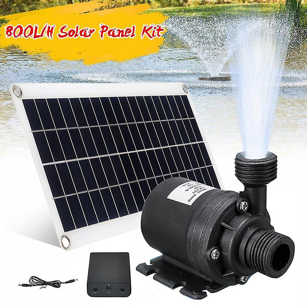 CUSFSRA Pompa Solare 50W 800L/H – Pannello DC12V Per Giardino, Stagno E Acquario, A Basso Rumore E Risparmio Energetico