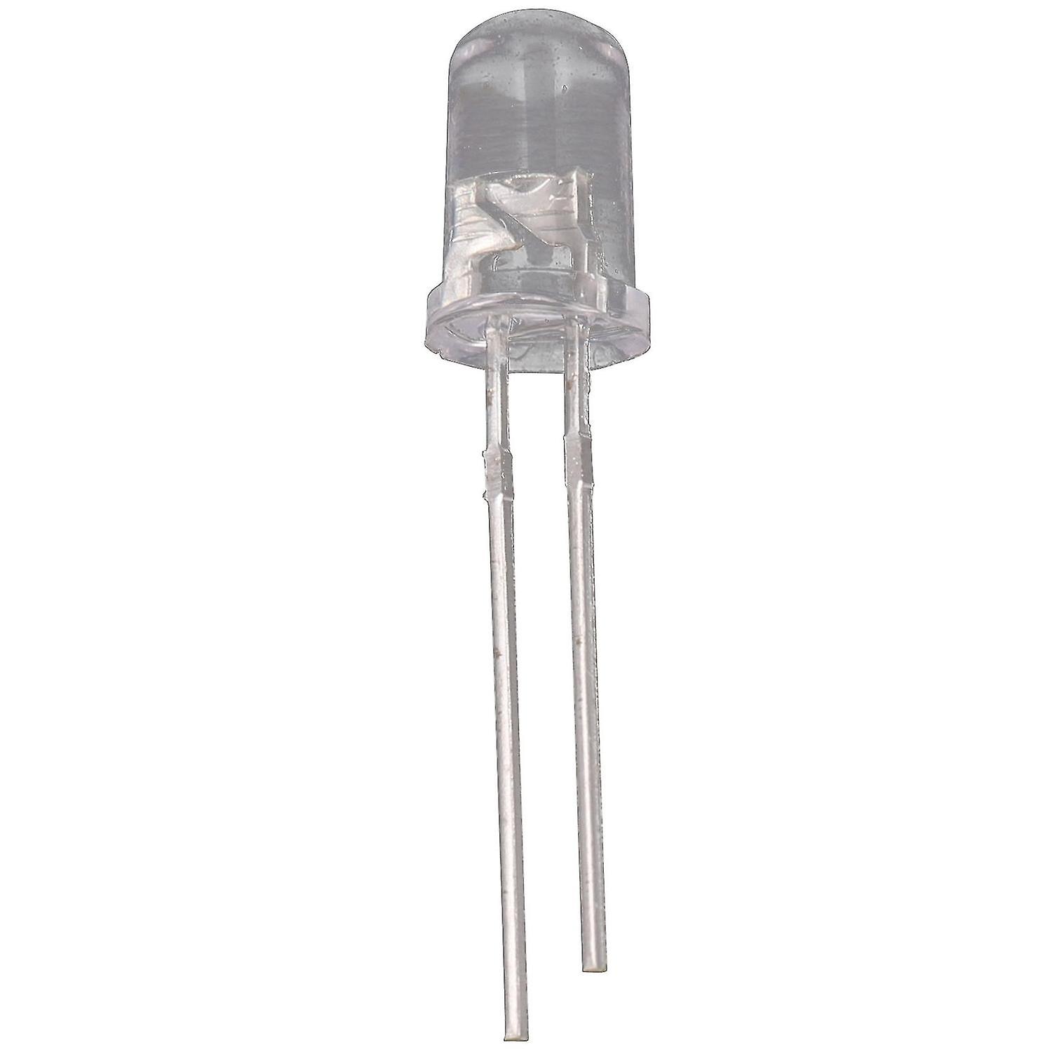 100 جهاز كمبيوتر شخصى 5mm الأبيض بقيادة أضواء الصمام الثنائي DC 3V 20ma لمبة مكونات الالكترونيات الثنائيات الباعثة للضوء
