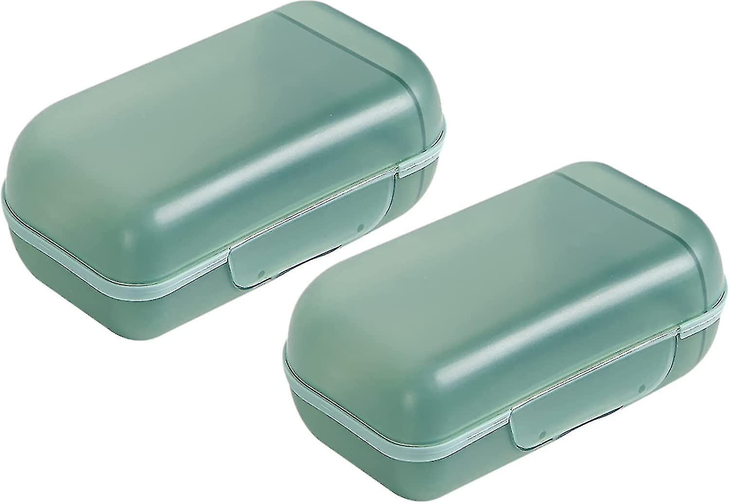 2-pack tvålkopp för resor, skola, hem