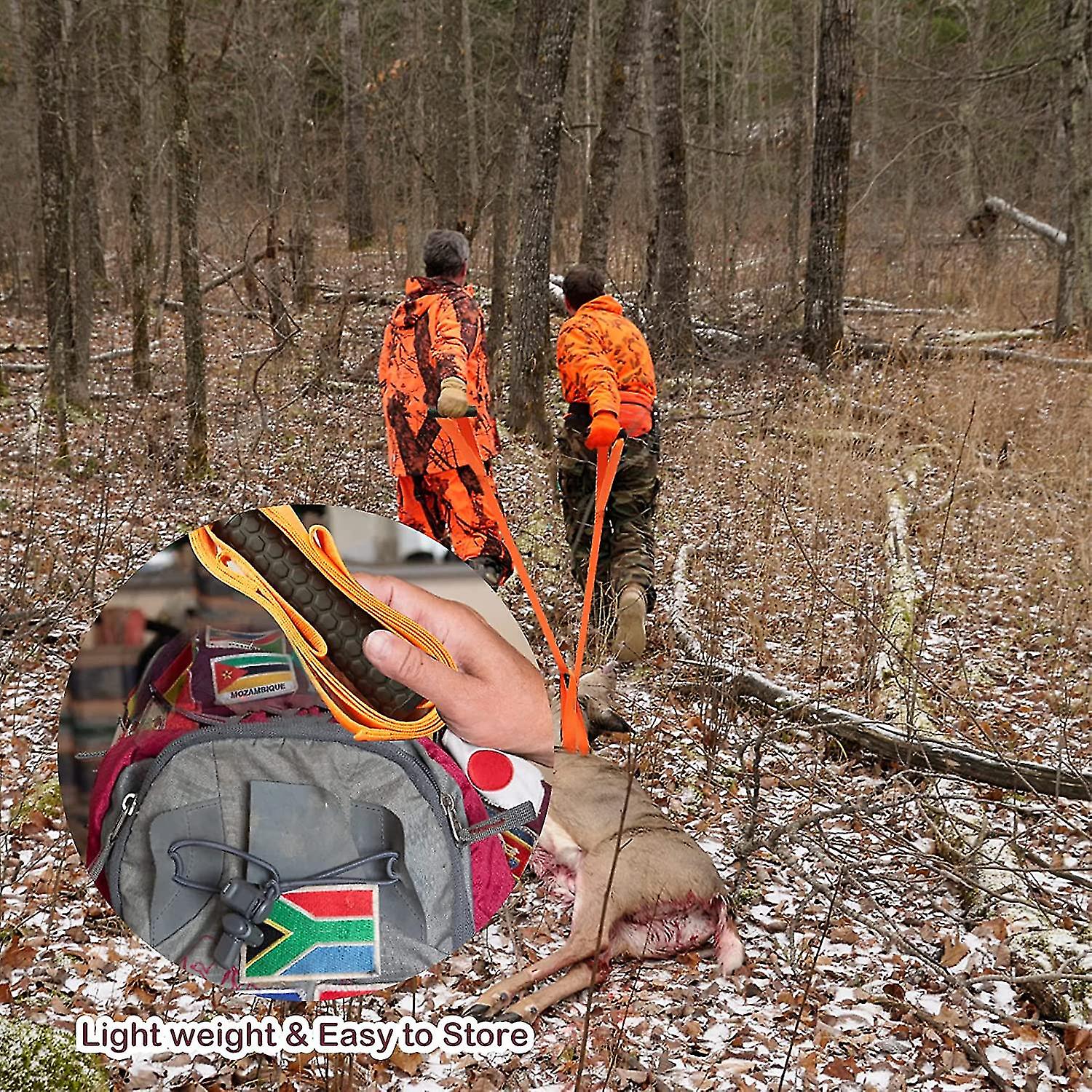 3pcs Deer Drag Rope With Non-slip Handle, Heavy Duty Deer Drag Strap ...