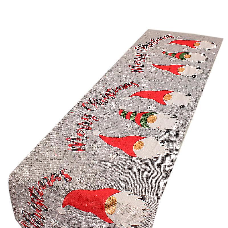 Faceless Santa Christmas Table Runner - Dirt-Resistant Holiday Table Decor