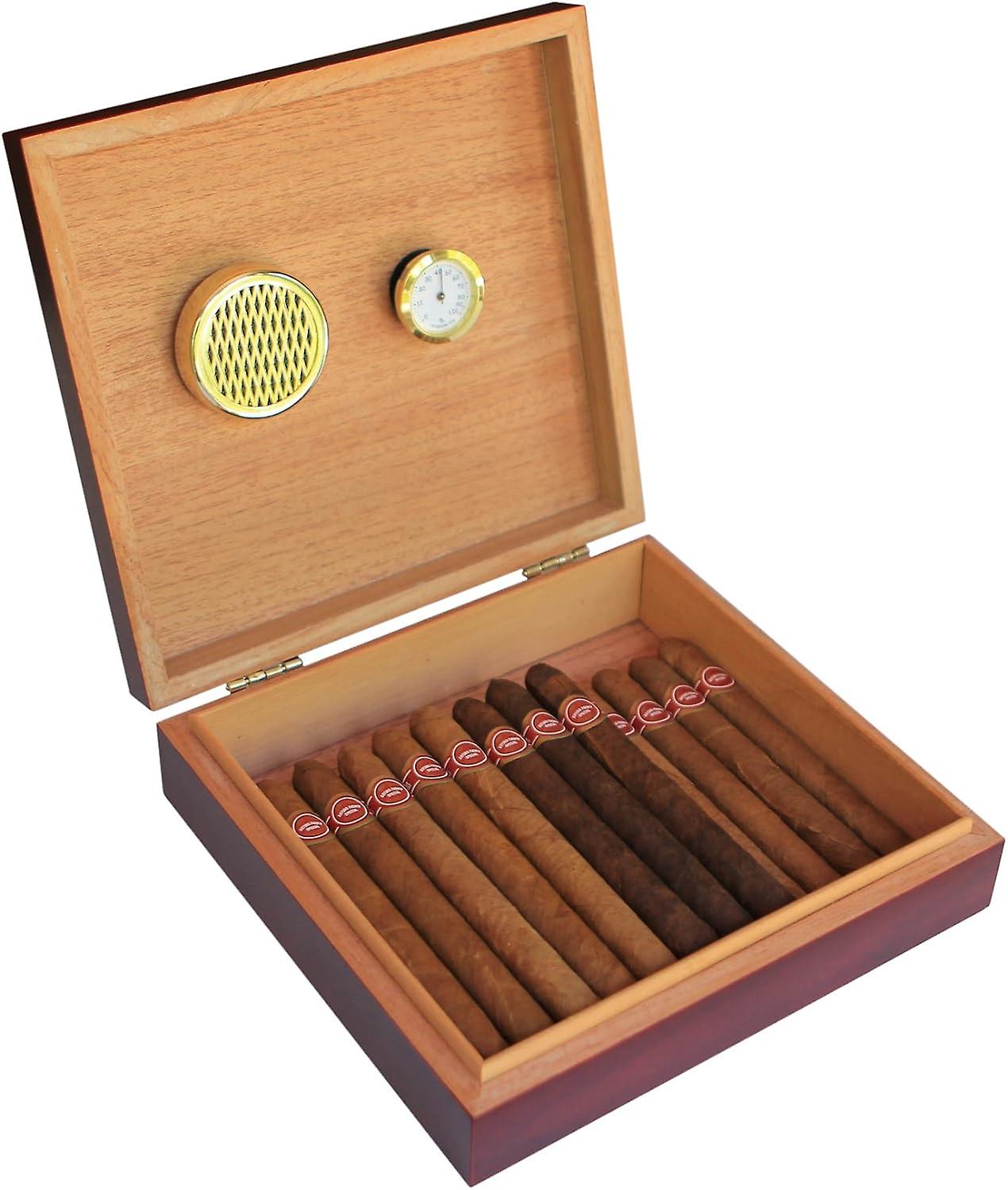 Cedar Cigar Humidor, Cigar Humidor with Built-in Hygrometer and H