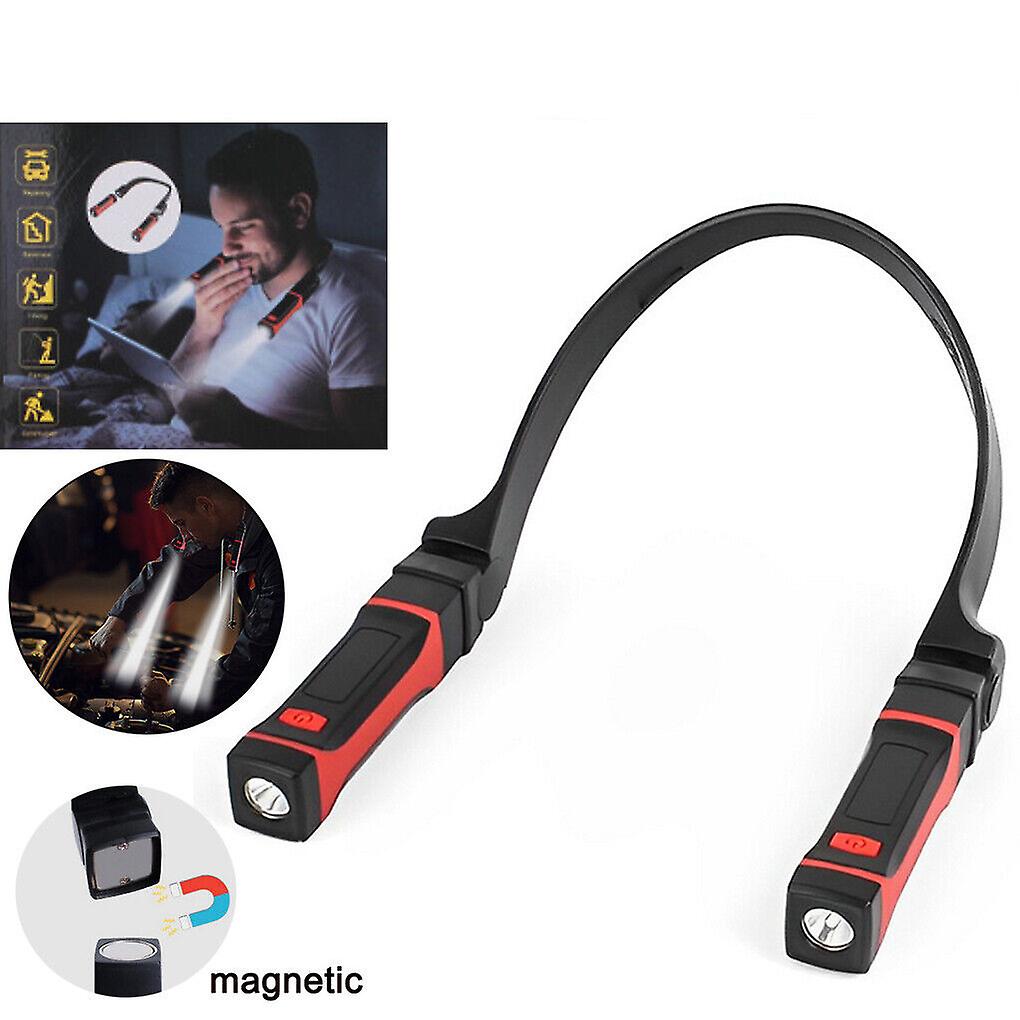 Hands-Free Bright LED Lamp Rechargeable & Removable Magnetic Head Neck Light