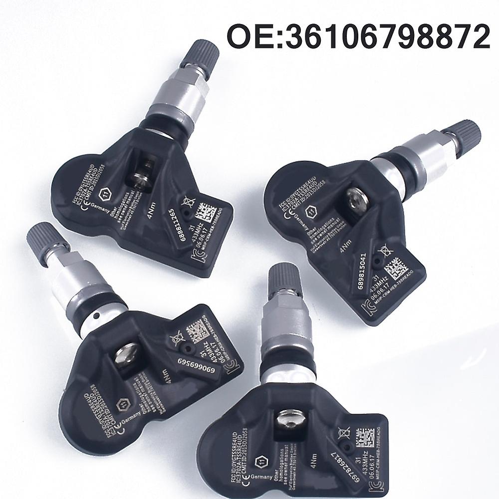 4 Pcs Car Tpms Tire Pressure Monitor/warning System Sensor For Bmw F07 F10 F11 For Bmw 5 520i 525i 540i 525i