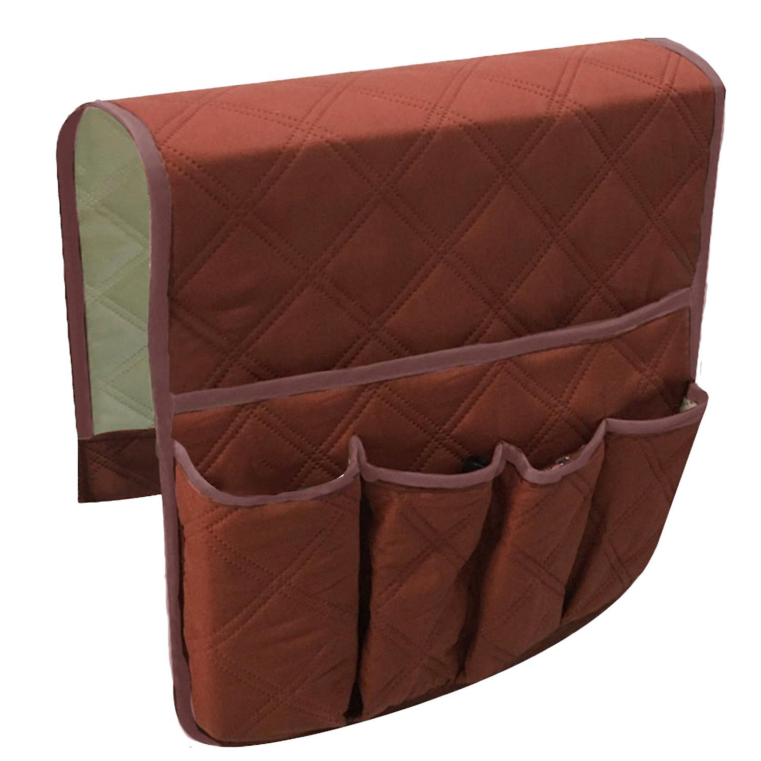 Couch Hanging Caddy Large Capacity Anti-deformation Polyester Remote 5 Grids Control Sofa Hanging Ca