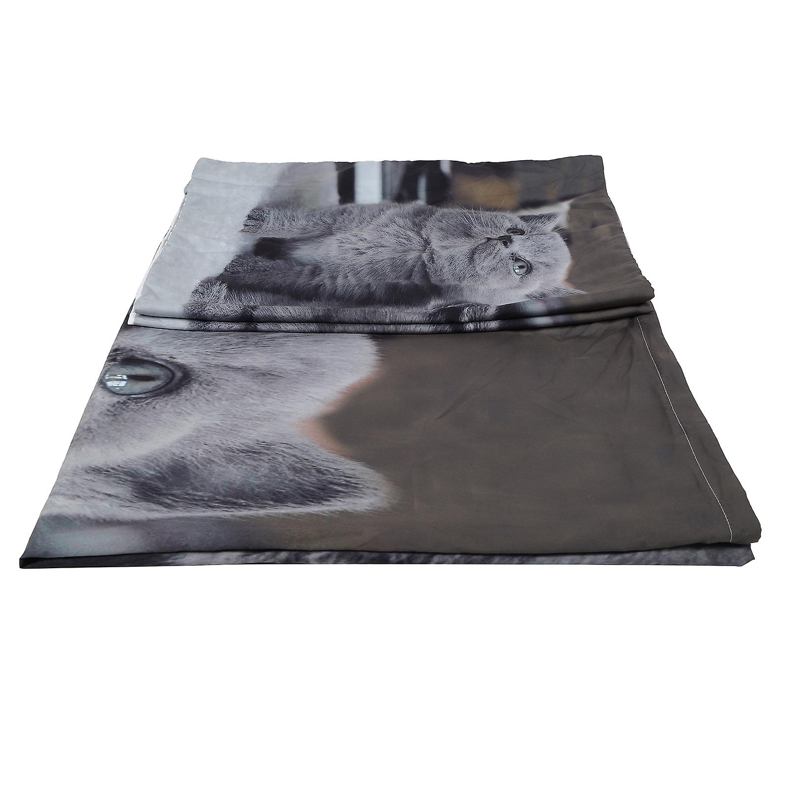 Cute Cartoon Animals Pattern Bedding Set Pillowcase Quilt Cover Set for Bedroom DecorCat 2 230x230cm