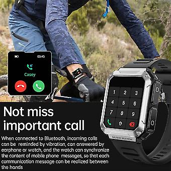T93 Smartwatch mit Tws-Musik-Kopfhörern 1,96 HD-Bildschirm Lokale Musik-Ohrhörer Sport Männer Smartwatch