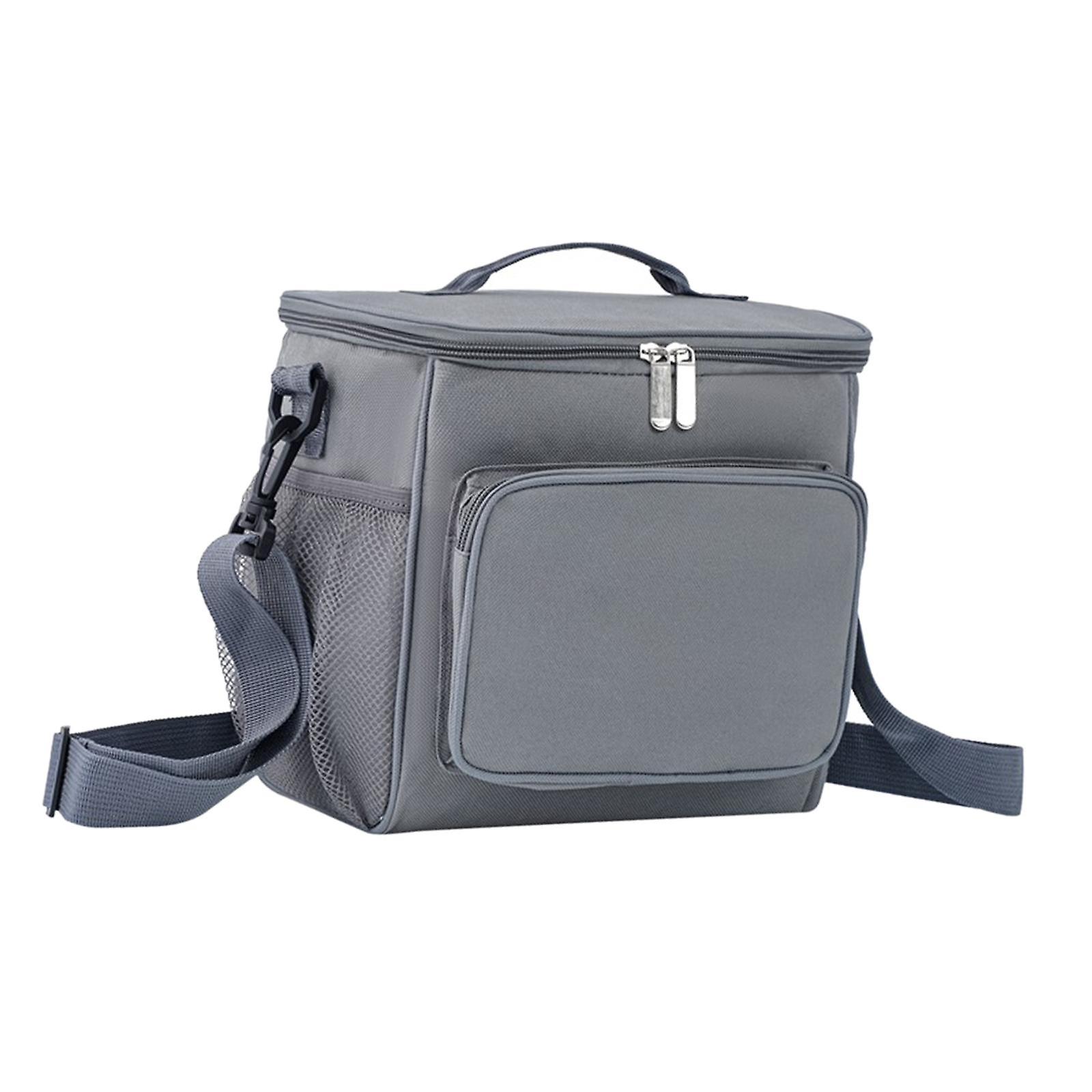 Insulated Lunch Bag Lunch Boxes with Side Mesh Pocket for Travel Work Picnic Black