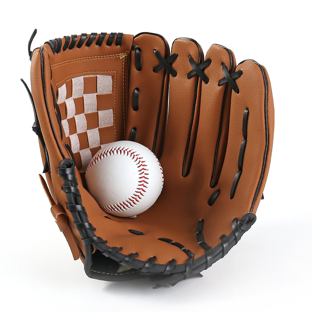 Baseball Glove, Ballless Soft Softball Gloves, Adjustable and Comfortable PU Baseball Training for Young Adults Left Hand Glove
