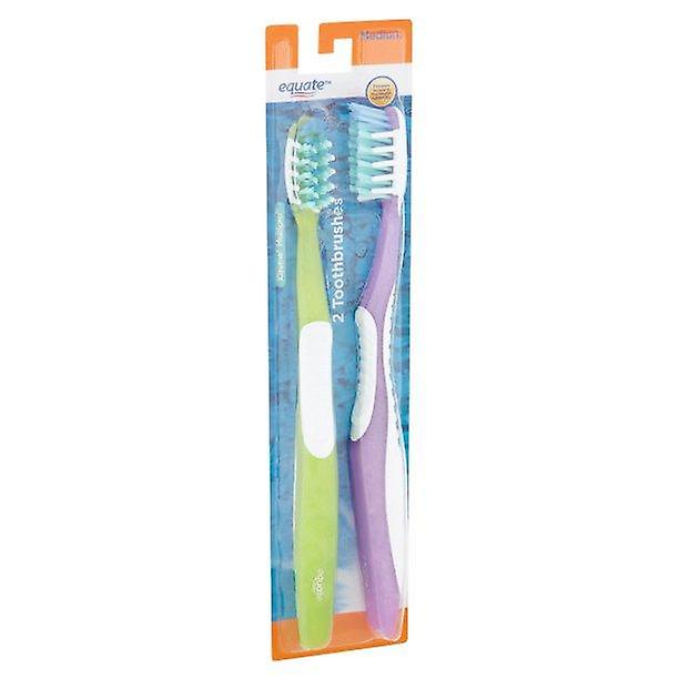 Equate Xtreme Multipro Medium Toothbrush, 2 Pack