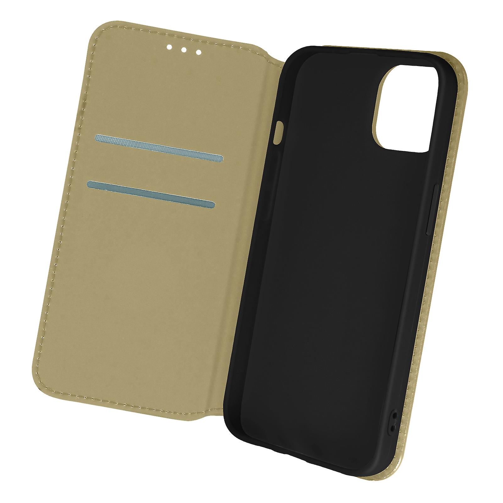 Case for Apple iPhone 13 Pro Clamshell Wallet Function Video Support - golden