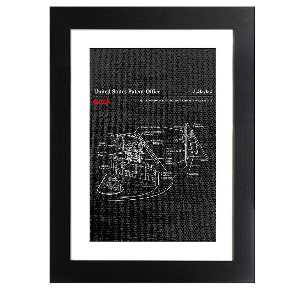 NASA Apollo Control Systems Blueprint Framed Print