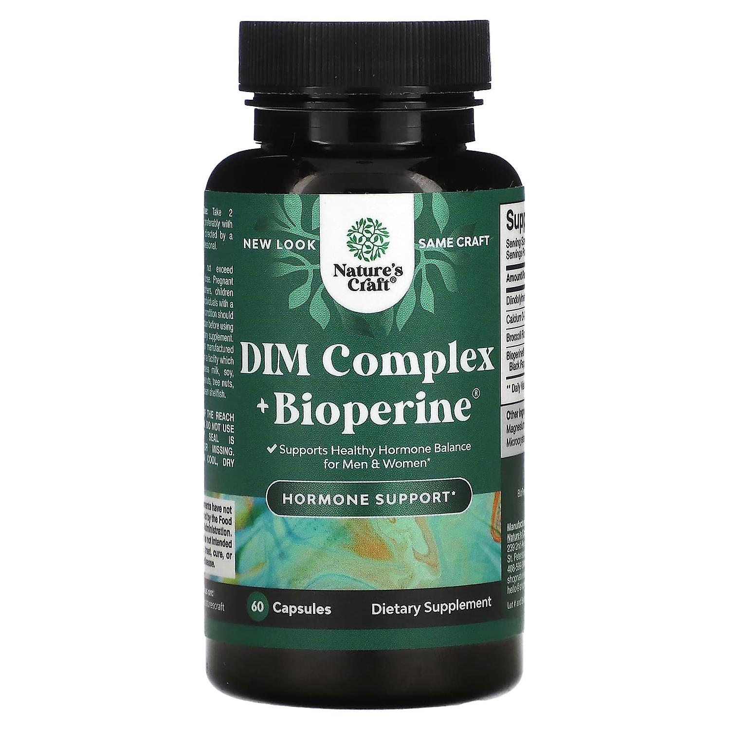 Natures Craft, DIM, Complex + Bioperine, 60 Capsules