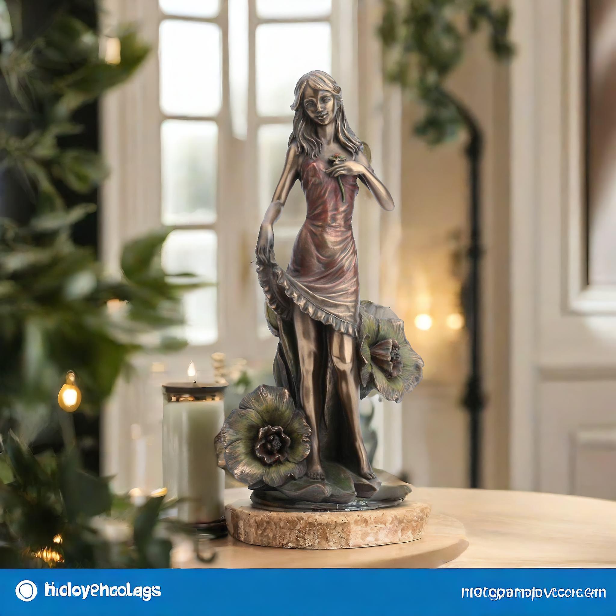 Lady With Flowers Figurine By Allianceinteriorsltd