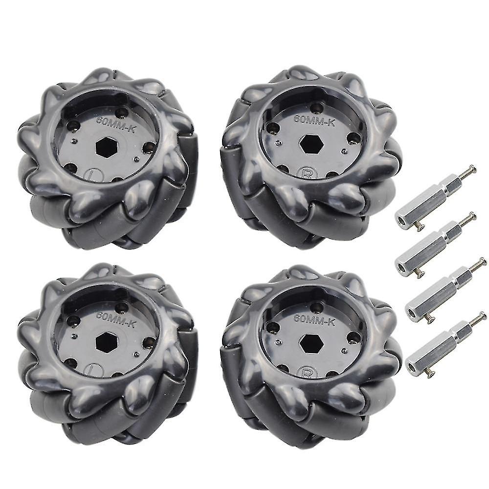 60MM D4mm Mecanum Roue 4 6mm Tt Hubs pour Arduino