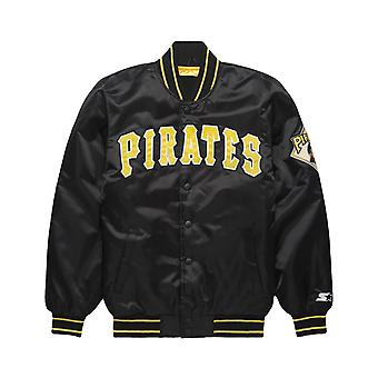 Pirates Black Satin Baseball Bomber Style Letterman Varsity...