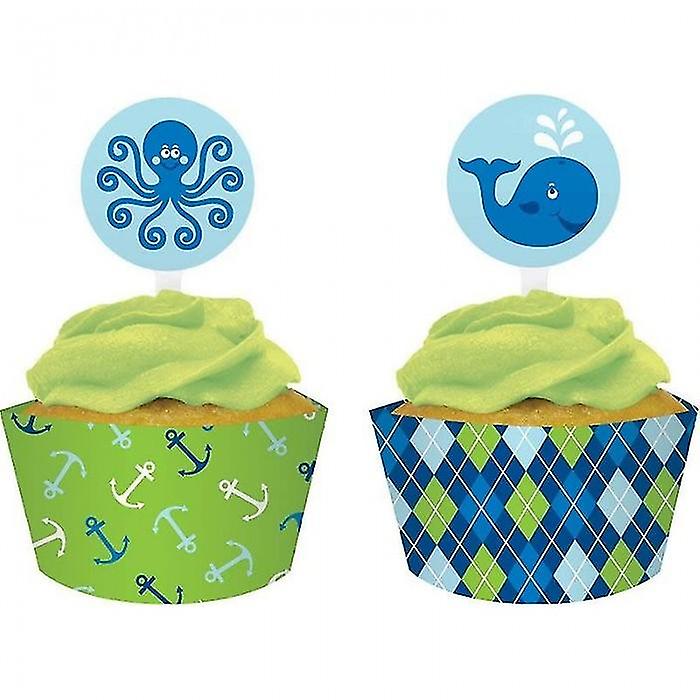 Preppy Boy Ocean Muffin and Cupcake Cases (Pack of 12)