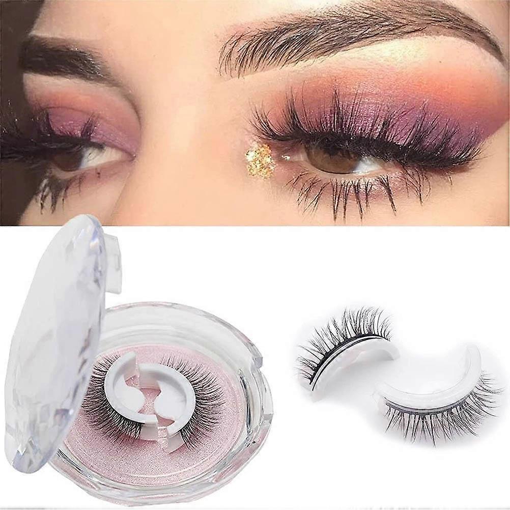 3D Self Adhesive Waterproof False Eyelashes Black Reusable