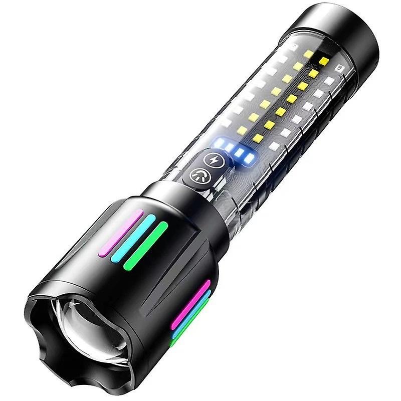 Type-C Rechargeable Outdoor Zoom Strong Laser Flashlight