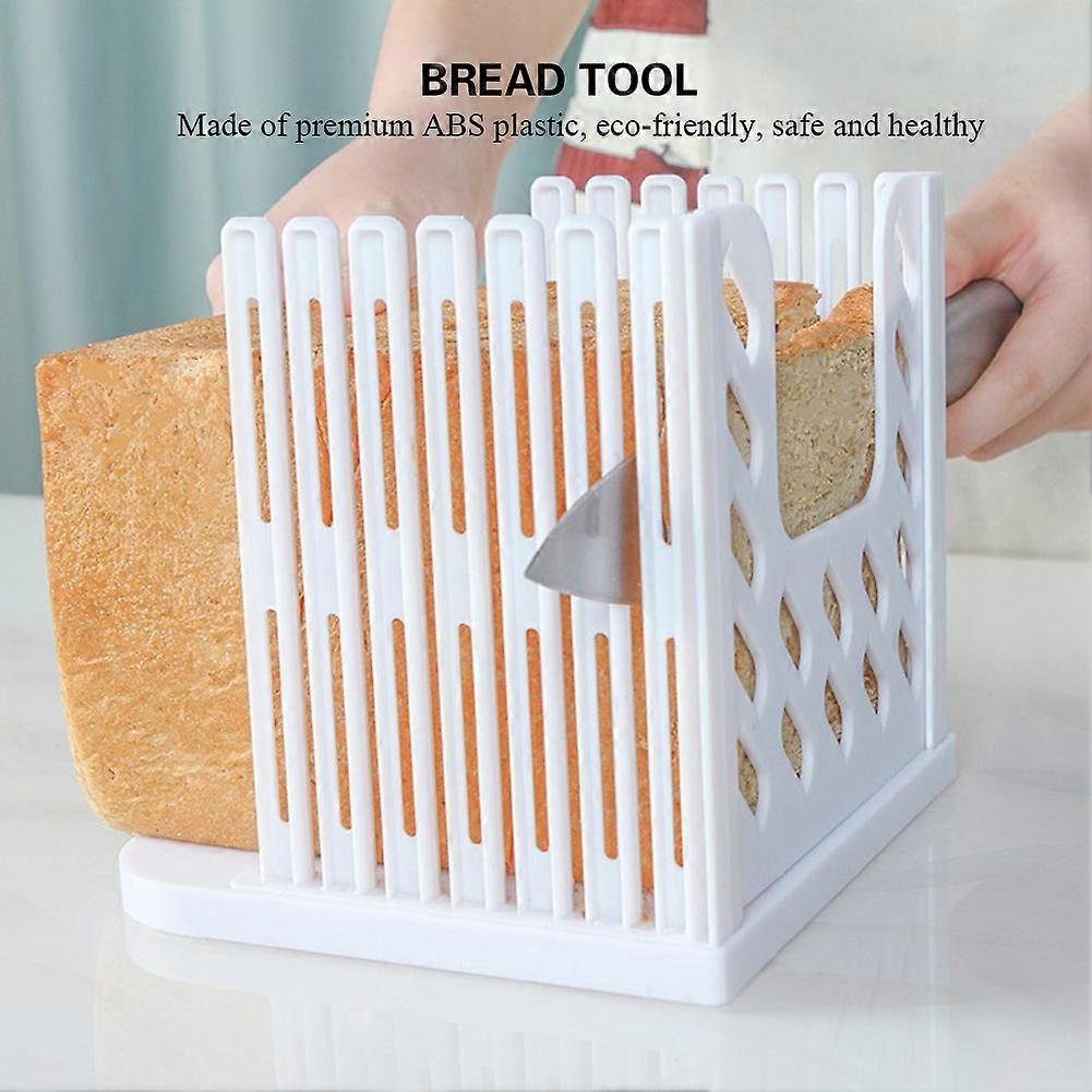 Bread Toast Cutter Slicing Guide 16x15x14.9cm White ABS Plastic