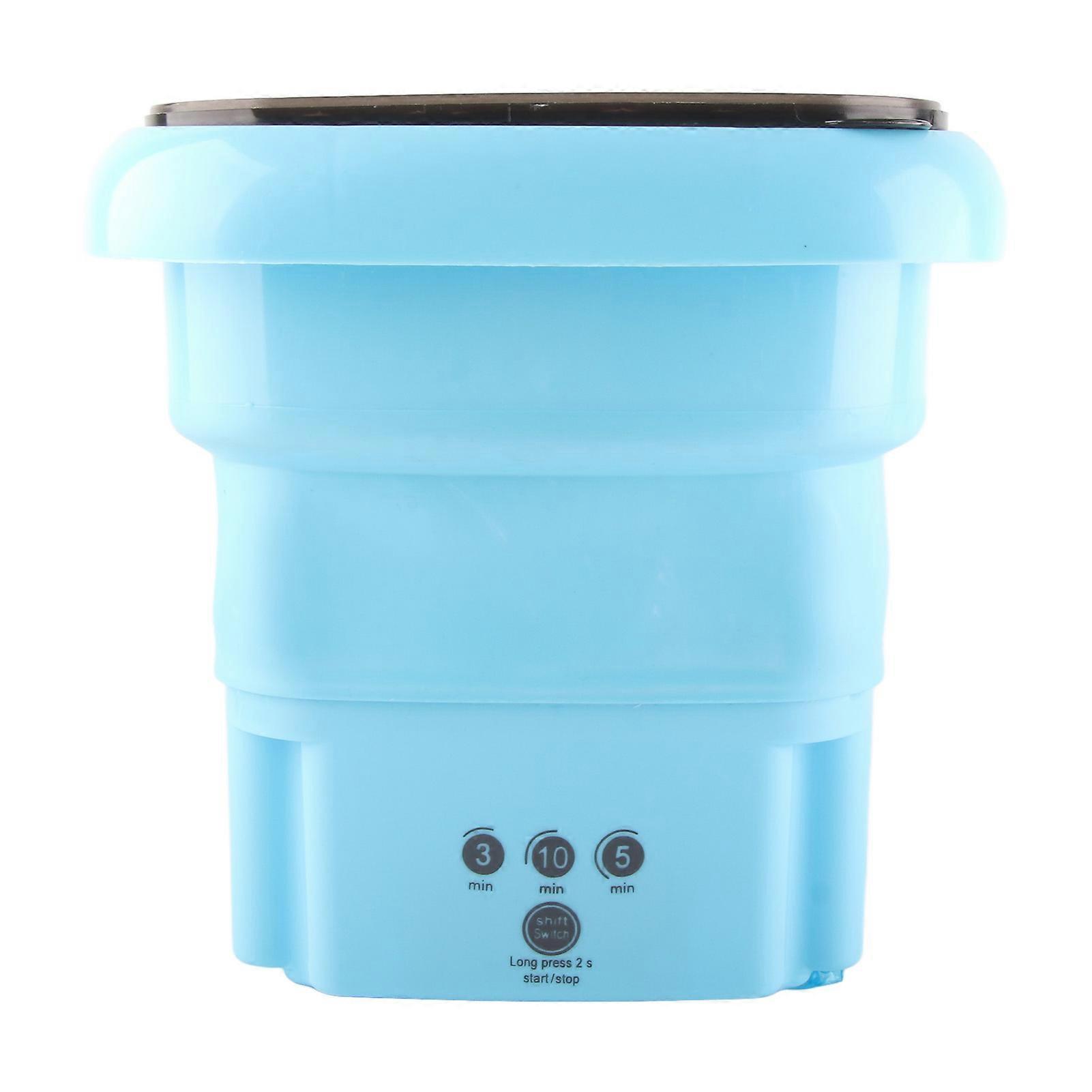 Mini Washing Machine 8L Foldable Plastic Timing Function Waterproof Button Portable Washing Machine W